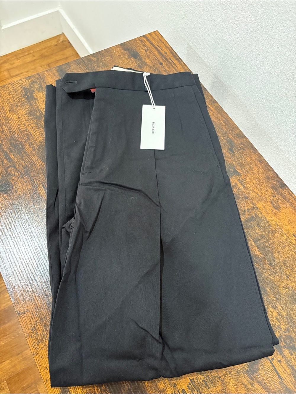 Buck Mason Women’s Washed Black Studio Trouser Retail $298 NWT Size 6